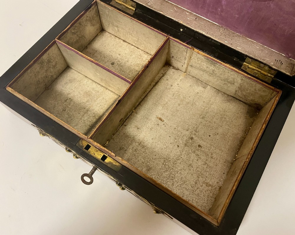 Victorian Brass Mounted Games Box View V