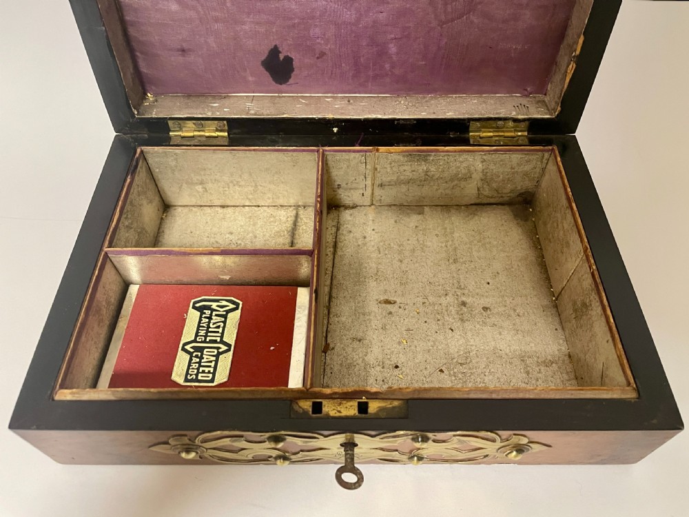 Victorian Brass Mounted Games Box View VII