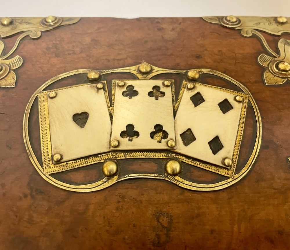 Victorian Brass Mounted Games Box View X