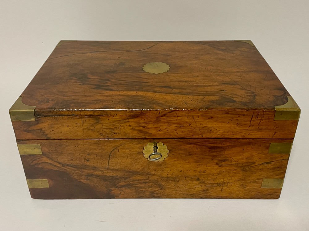 Victorian Walnut Writing Slope with Secret Drawers