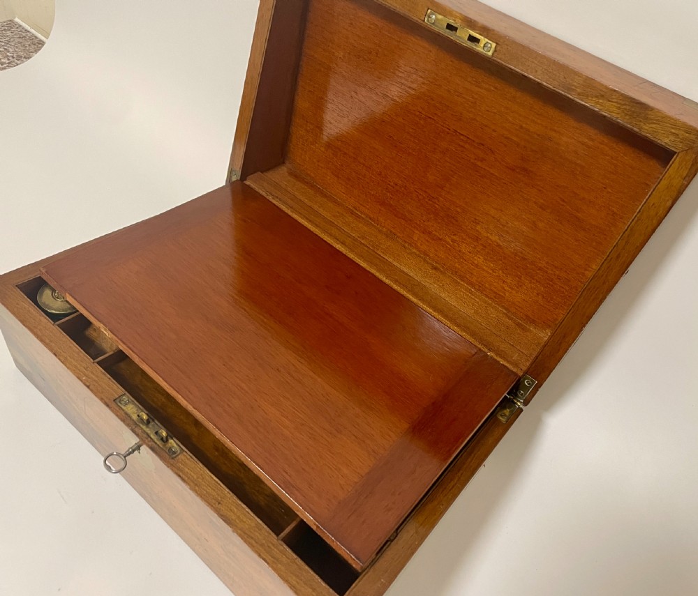 Victorian Walnut Writing Slope with Secret Drawers View IV