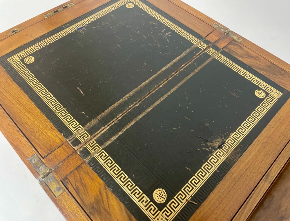 Victorian Walnut Writing Slope with Secret Drawers View VI