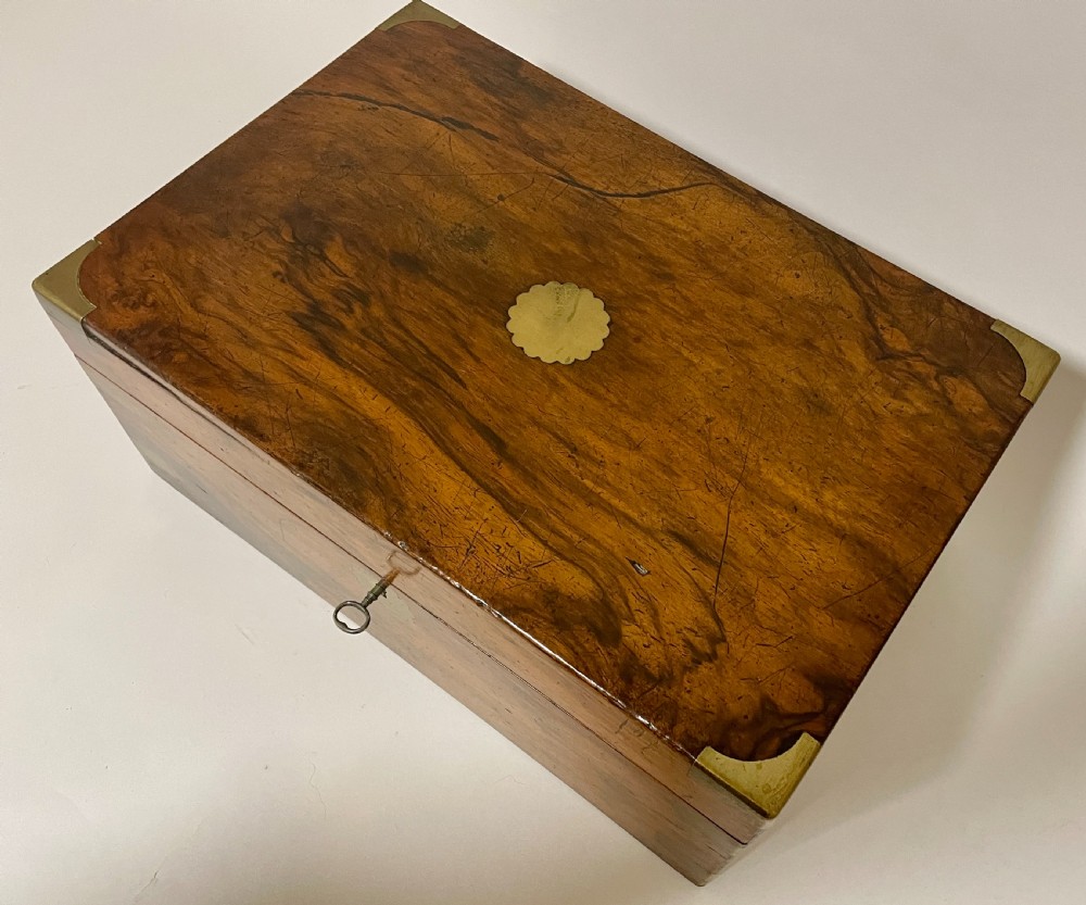 Victorian Walnut Writing Slope with Secret Drawers View IX