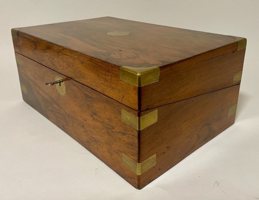 Victorian Walnut Writing Slope with Secret Drawers View XI