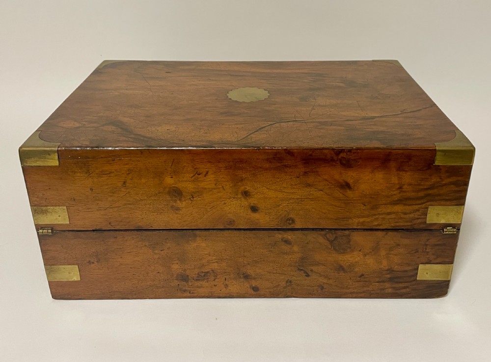 Victorian Walnut Writing Slope with Secret Drawers View XIII