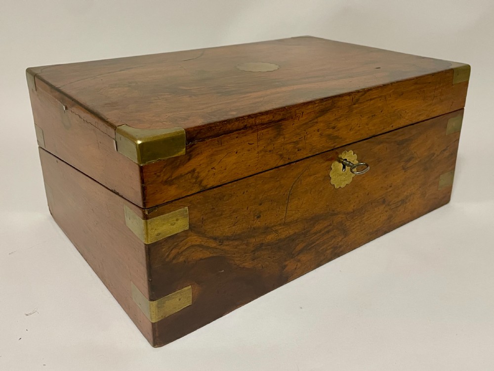Victorian Walnut Writing Slope with Secret Drawers View XV