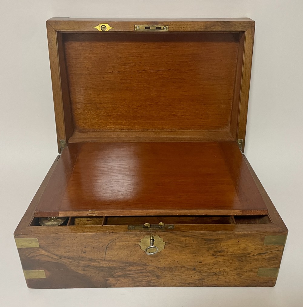 Victorian Walnut Writing Slope with Secret Drawers View XVI