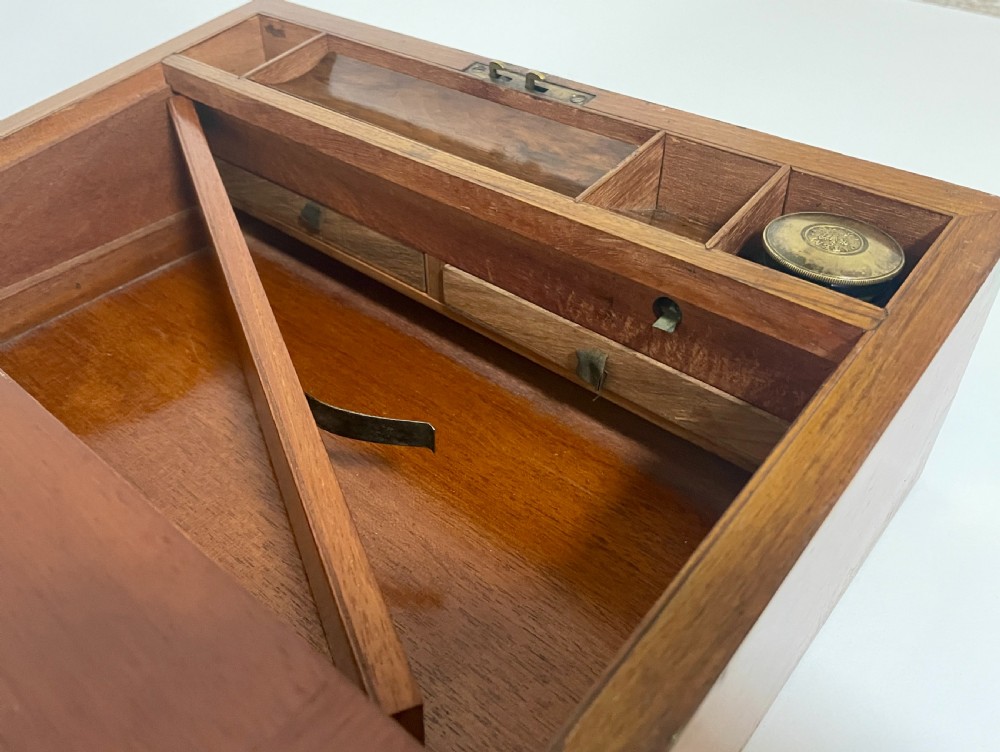 Victorian Walnut Writing Slope with Secret Drawers View XXIII