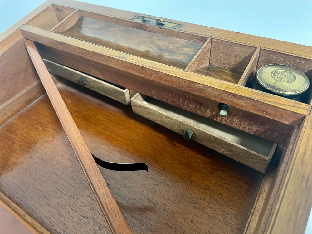 Victorian Walnut Writing Slope with Secret Drawers View XXIV