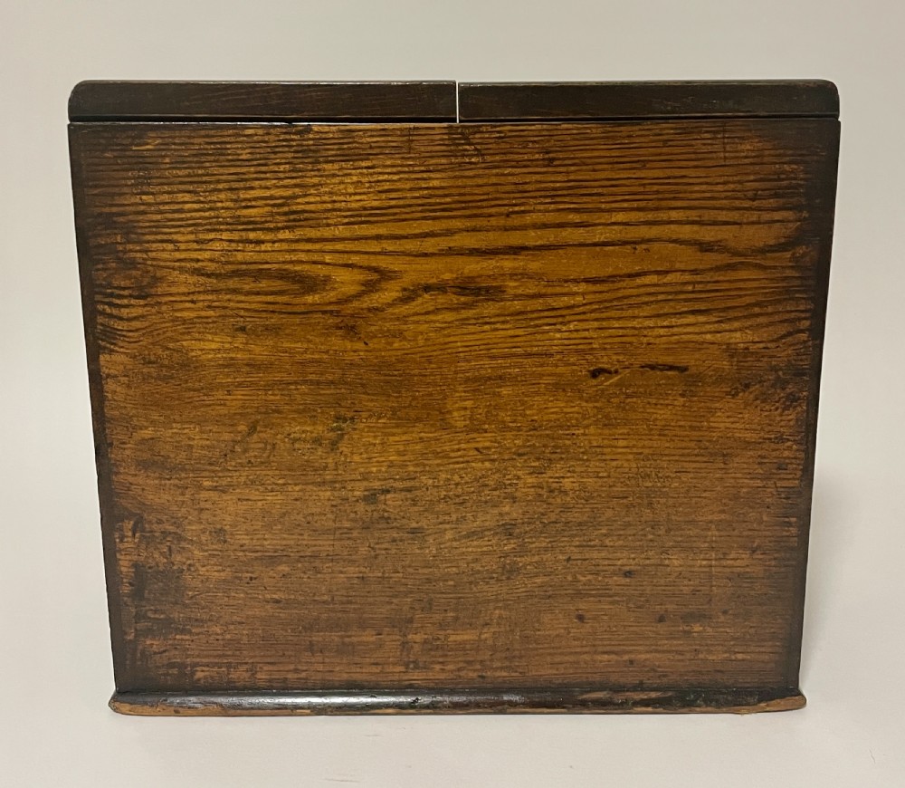 Small Antique Oak Stationery Cabinet View IV