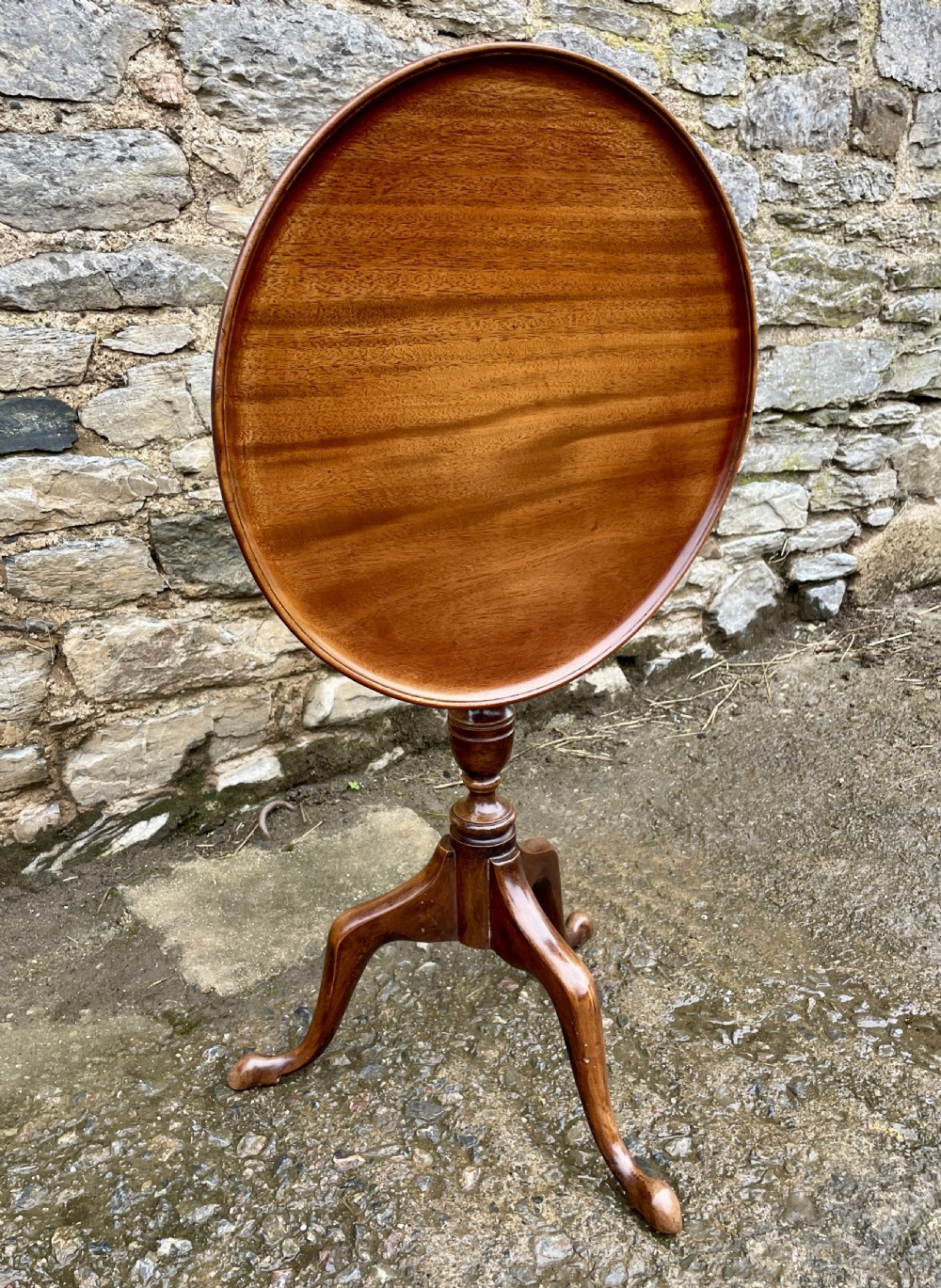 Georgian Mahogany Tilt-Top Wine Table View XXIII