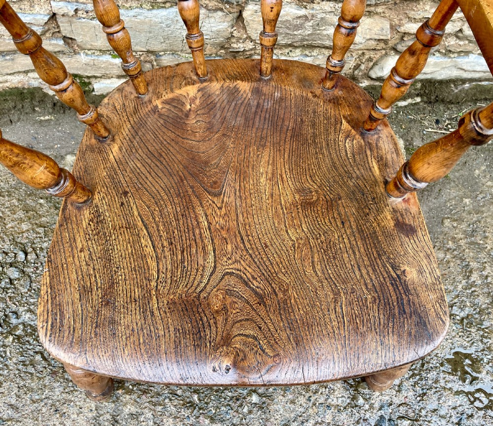 Antique Elm Seated Captain’s Chair View VII