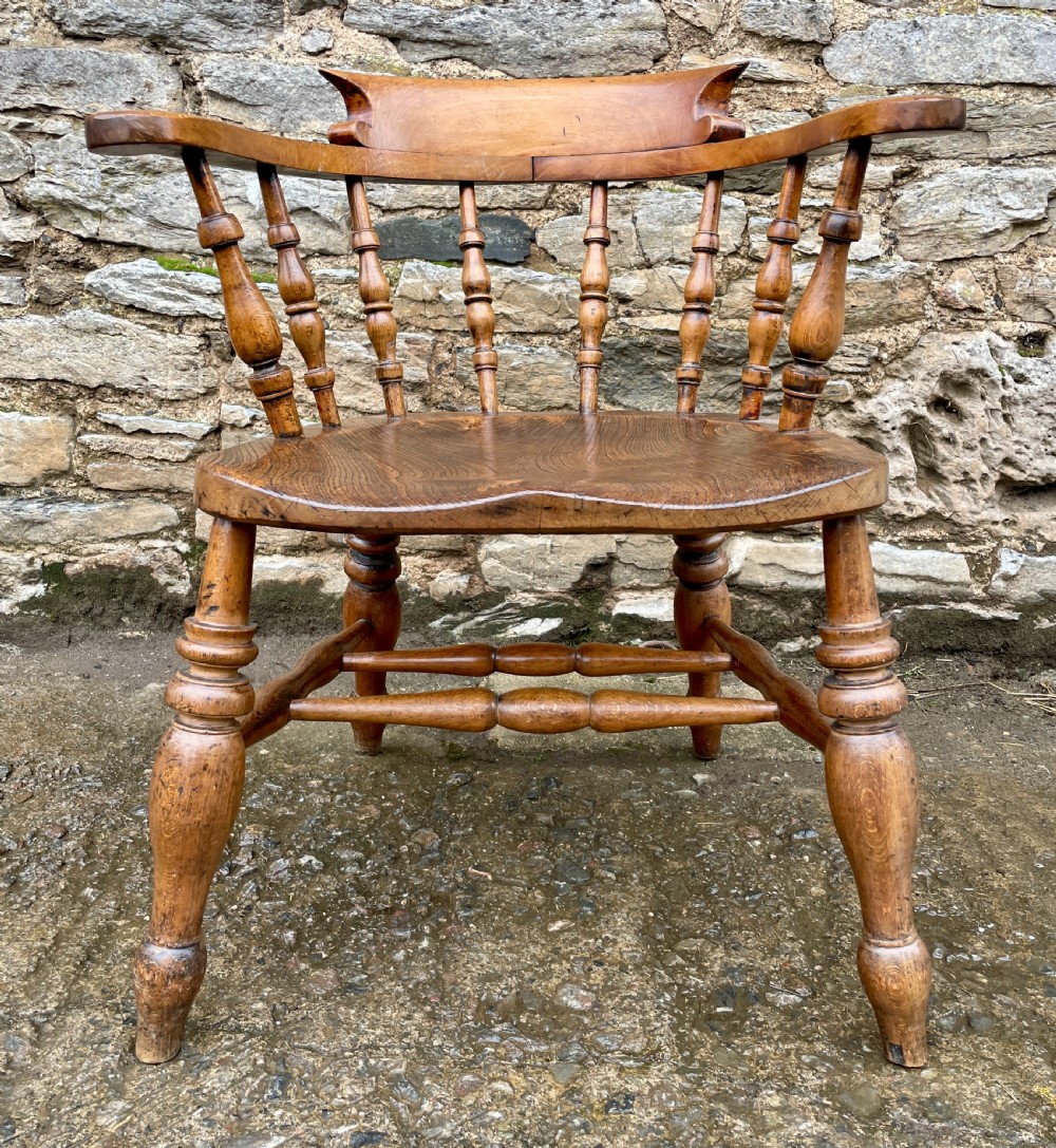 Antique Elm Seated Captain’s Chair View XII
