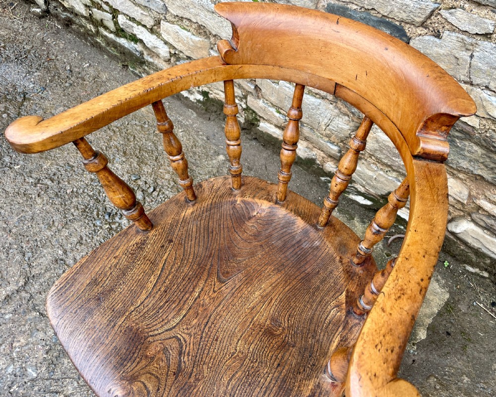 Antique Elm Seated Captain’s Chair View XIII