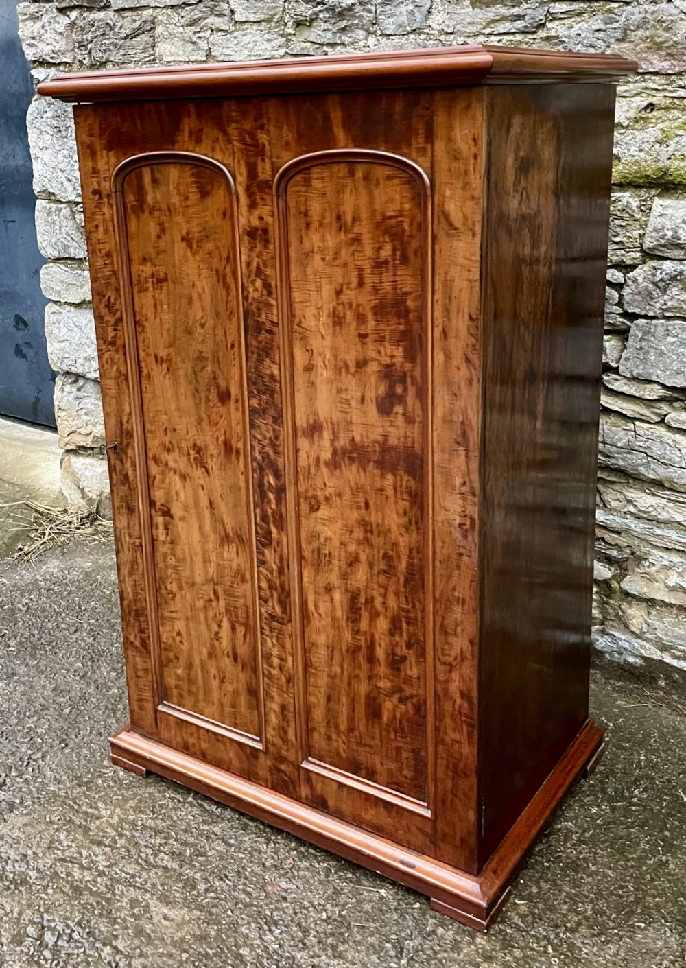 Large Victorian Figured Mahogany Cupboard