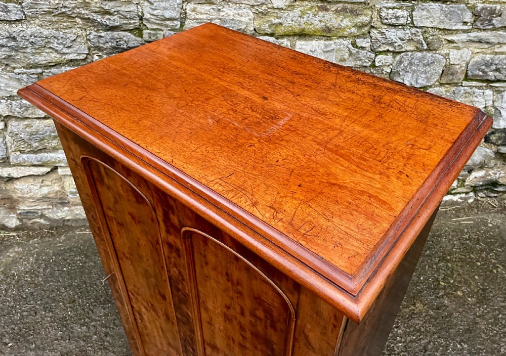 Large Victorian Figured Mahogany Cupboard View XX