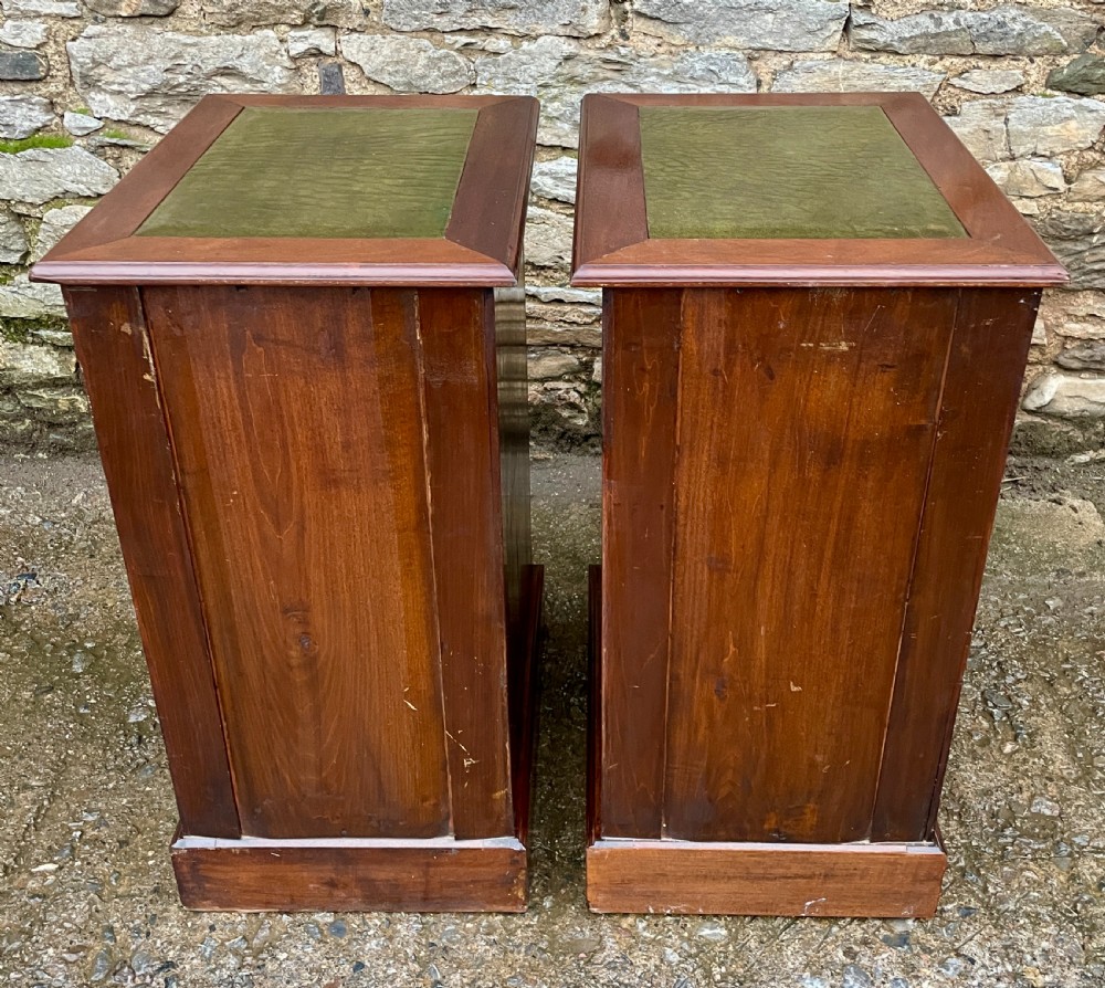 Pair of Art Nouveau Mahogany Bedside Cupboards View III