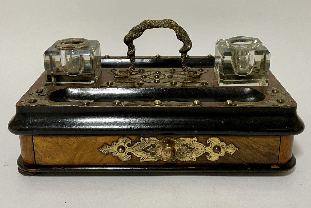 Victorian Brass Mounted Desk Stand