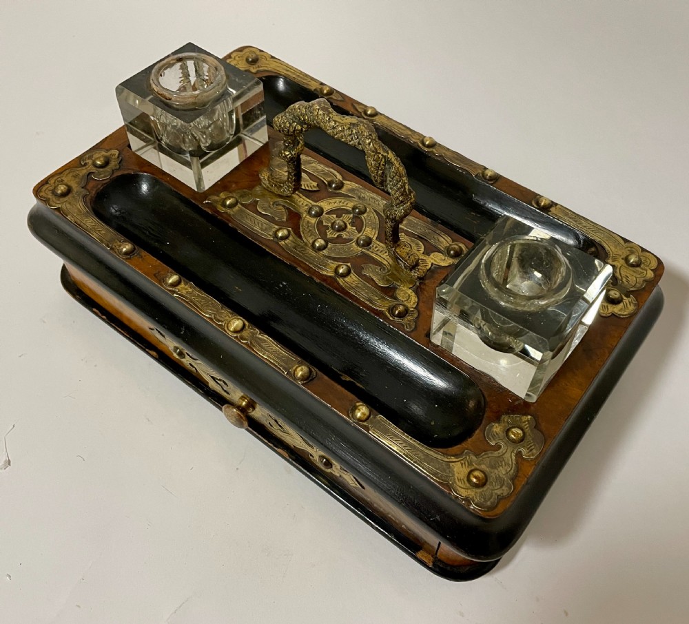 Victorian Brass Mounted Desk Stand View III