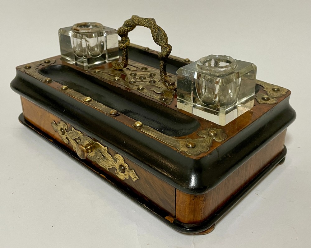 Victorian Brass Mounted Desk Stand View V