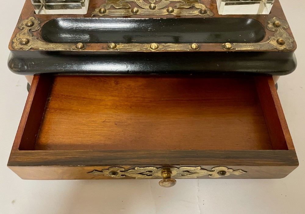 Victorian Brass Mounted Desk Stand View VI