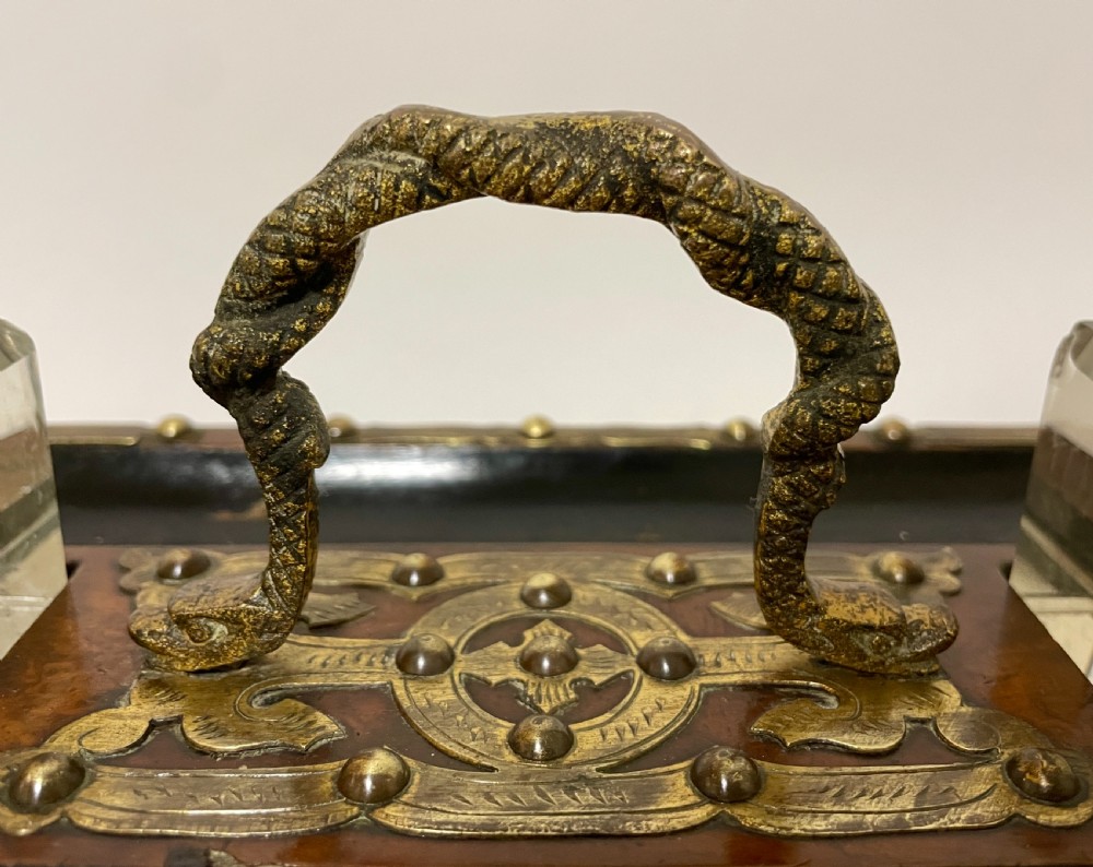 Victorian Brass Mounted Desk Stand View VII