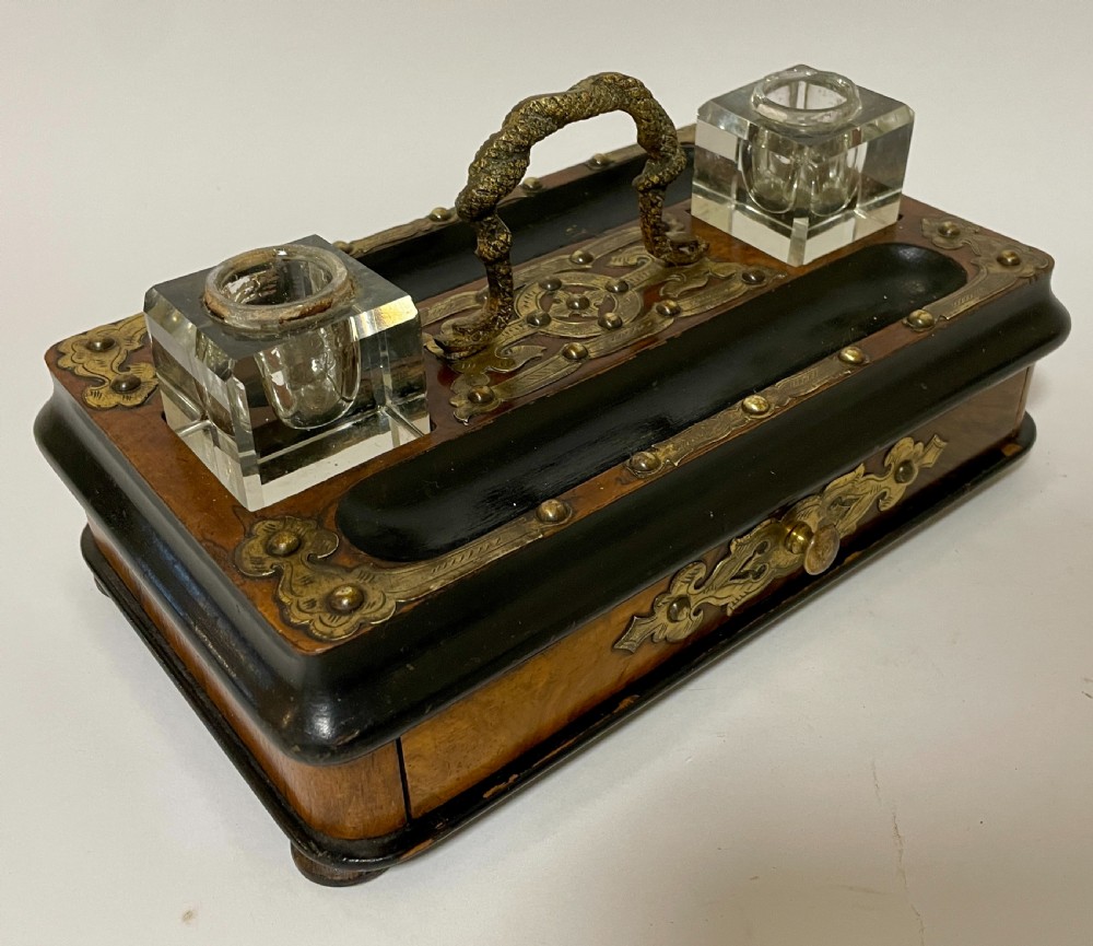 Victorian Brass Mounted Desk Stand View XII