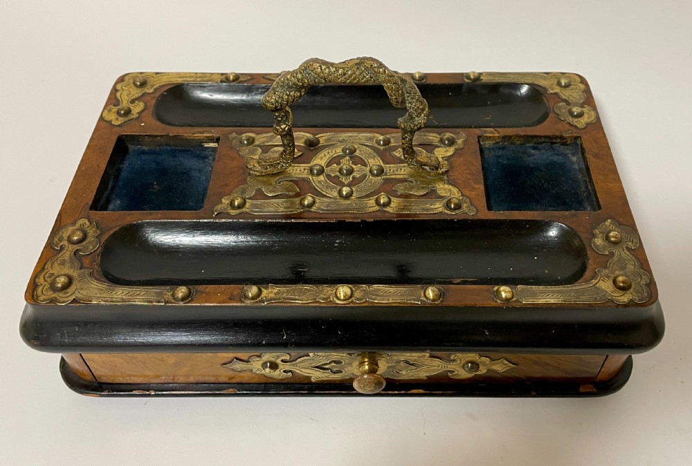 Victorian Brass Mounted Desk Stand View XV