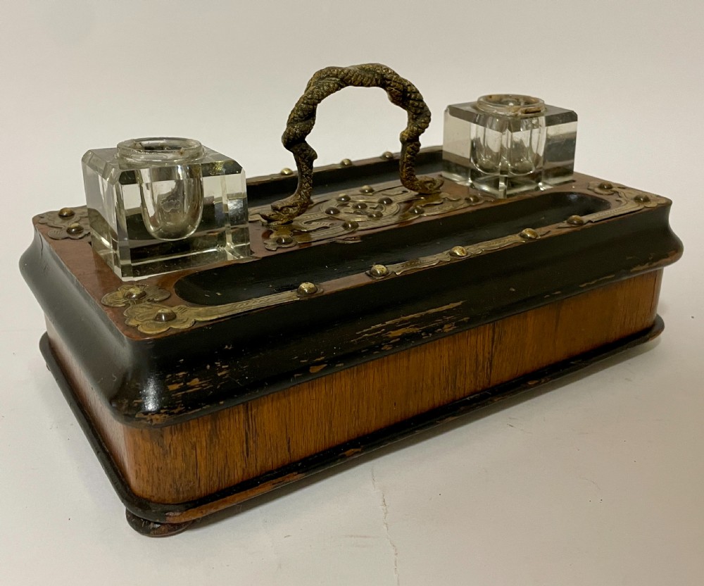 Victorian Brass Mounted Desk Stand View XVI