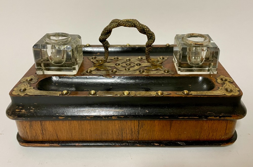 Victorian Brass Mounted Desk Stand View XVII