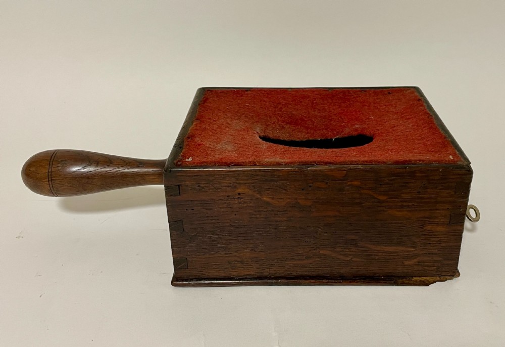 Antique Church Collection Pot with Key View II