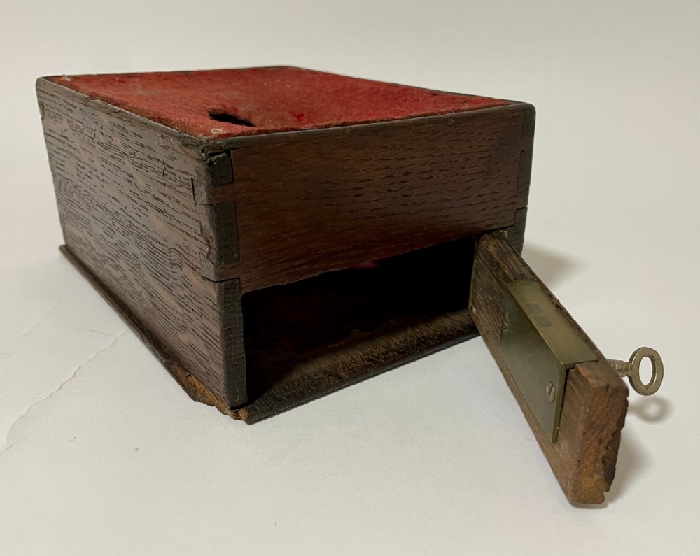 Antique Church Collection Pot with Key View IV