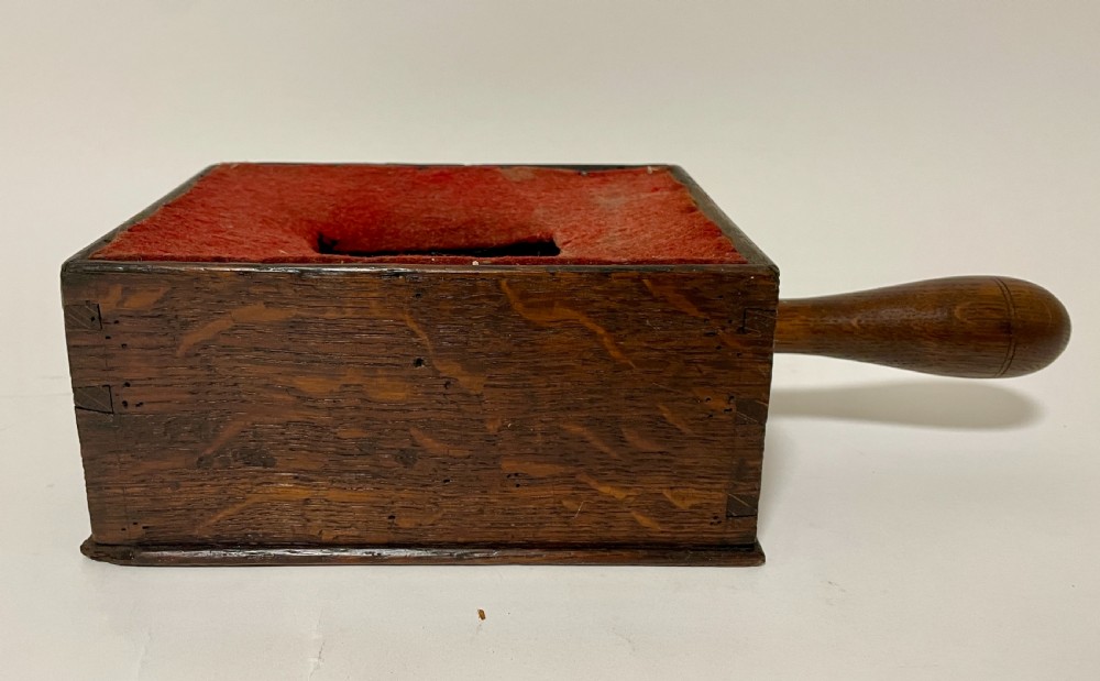 Antique Church Collection Pot with Key View V