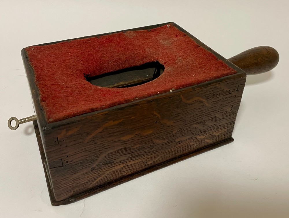 Antique Church Collection Pot with Key View VII