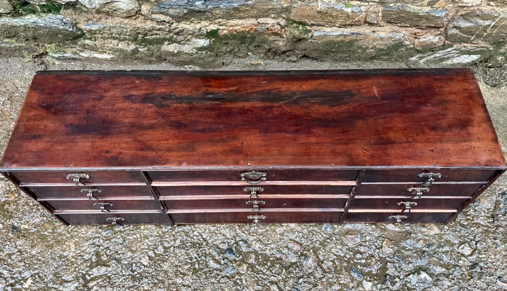 Antique Mahogany Bank of Drawers View II