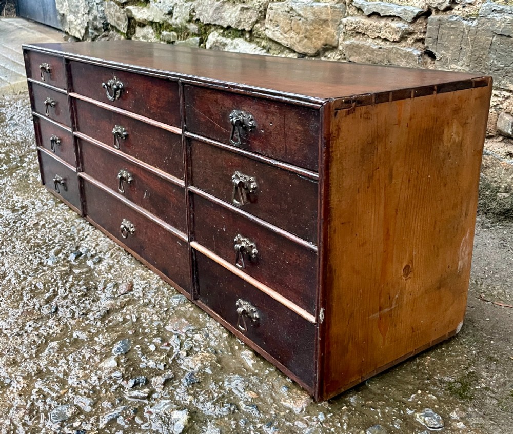 Antique Mahogany Bank of Drawers View VI