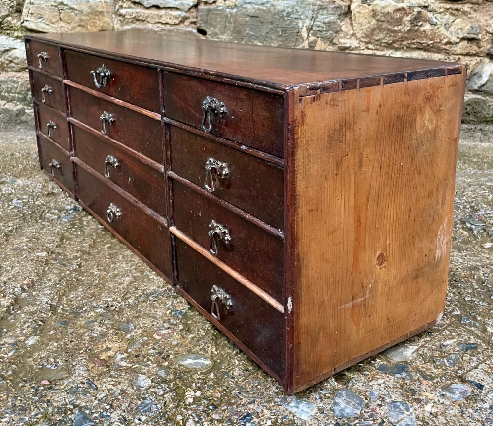 Antique Mahogany Bank of Drawers View XI