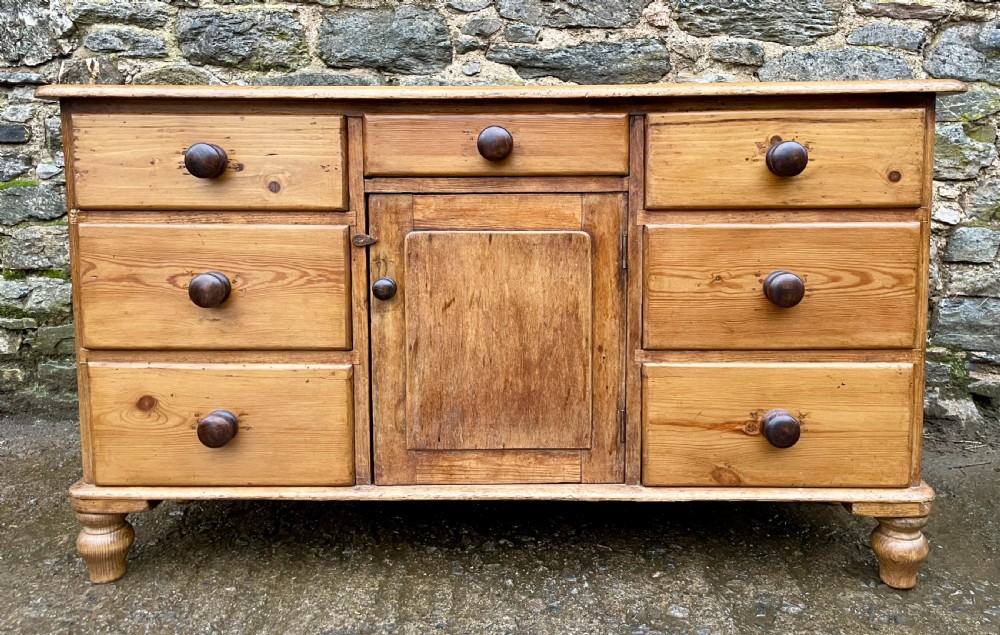 Antique Stripped Pine Sideboard