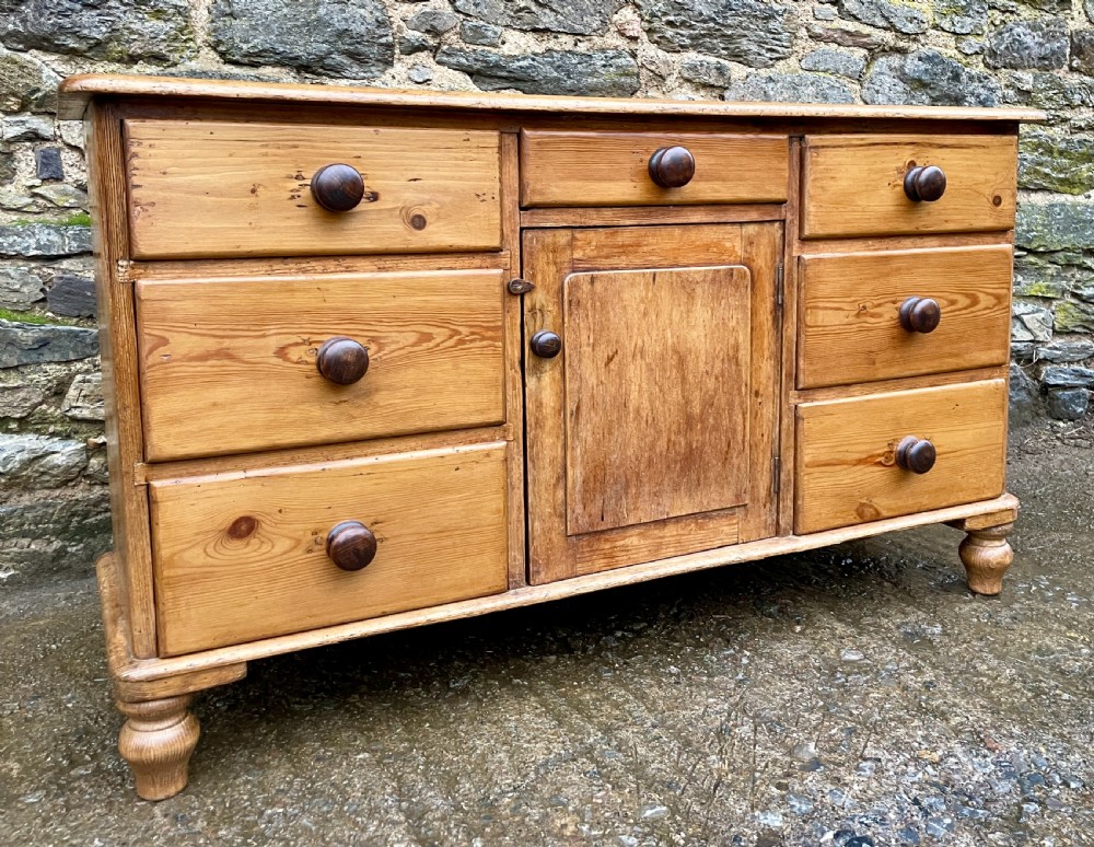Antique Stripped Pine Sideboard View II