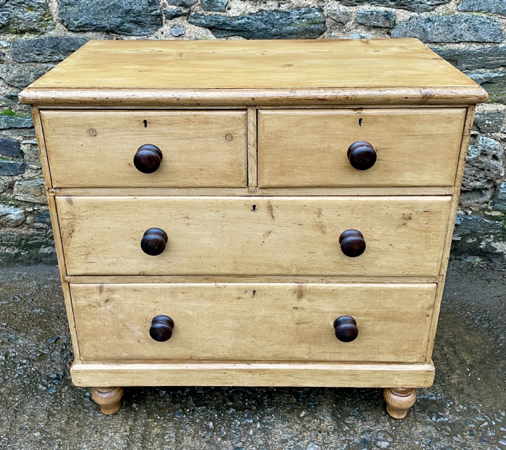 Antique Stripped Pine Chest of Drawers