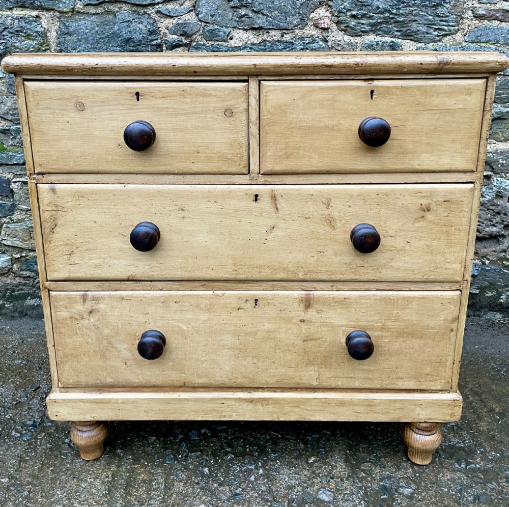 Antique Stripped Pine Chest of Drawers View V