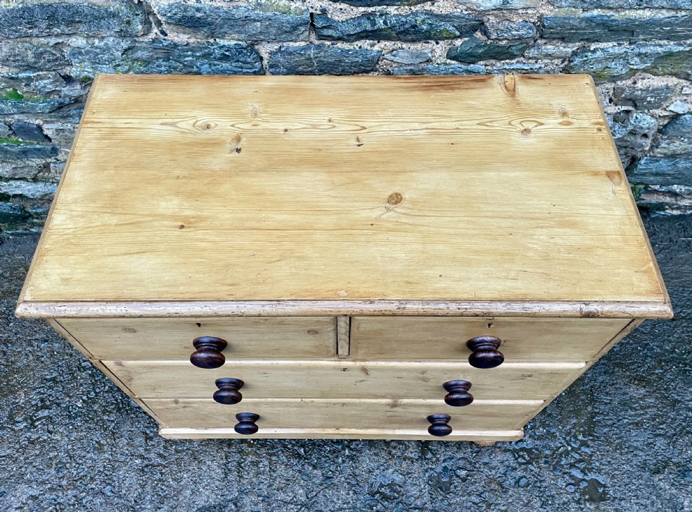 Antique Stripped Pine Chest of Drawers View VIII