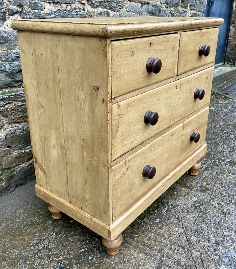 Antique Stripped Pine Chest of Drawers View IX