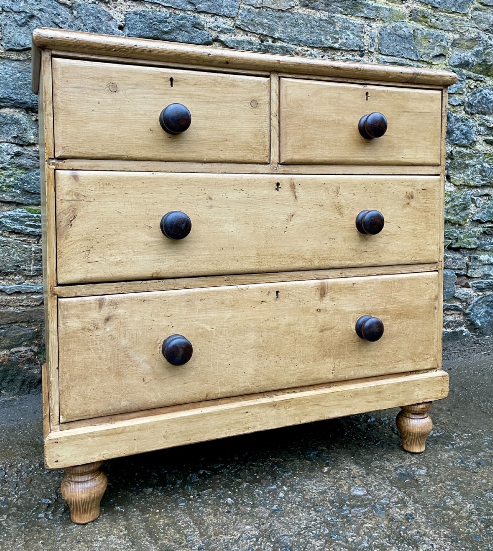 Antique Stripped Pine Chest of Drawers View XI