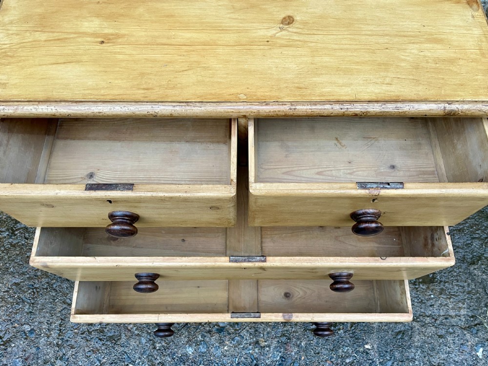 Antique Stripped Pine Chest of Drawers View XIII