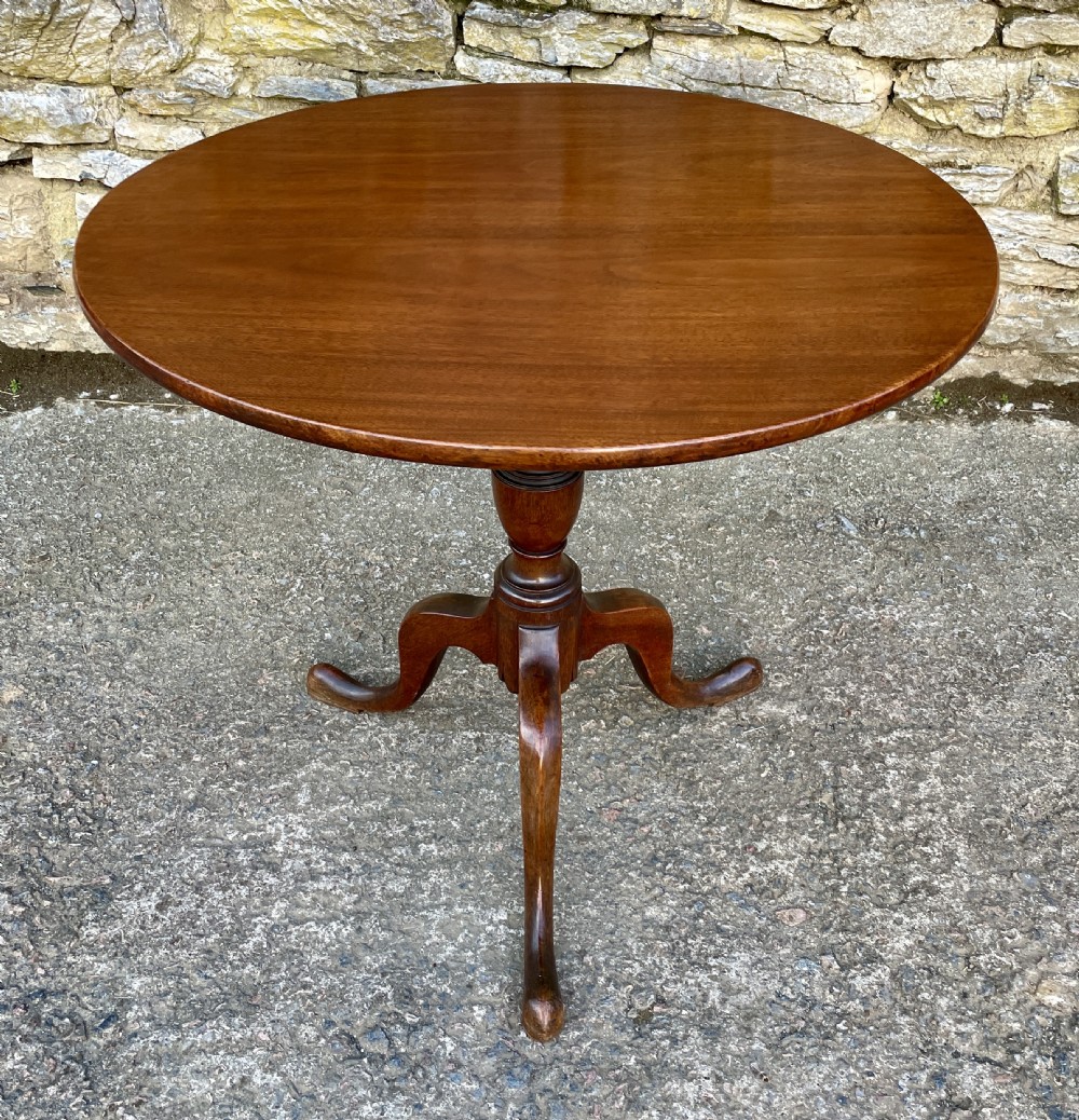 Georgian Mahogany Tilt Top Occasional Table View VII