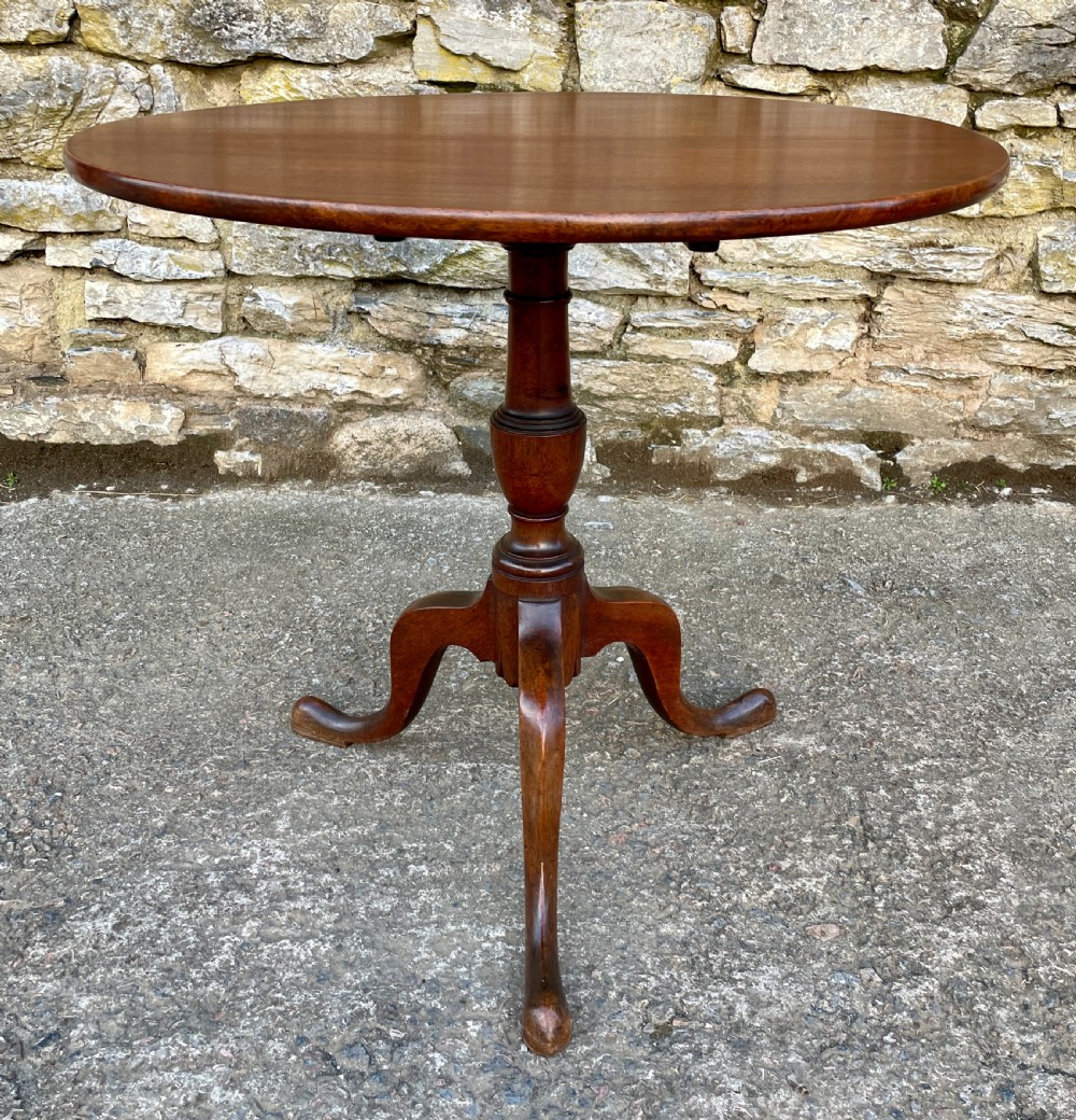 Georgian Mahogany Tilt Top Occasional Table View XIV