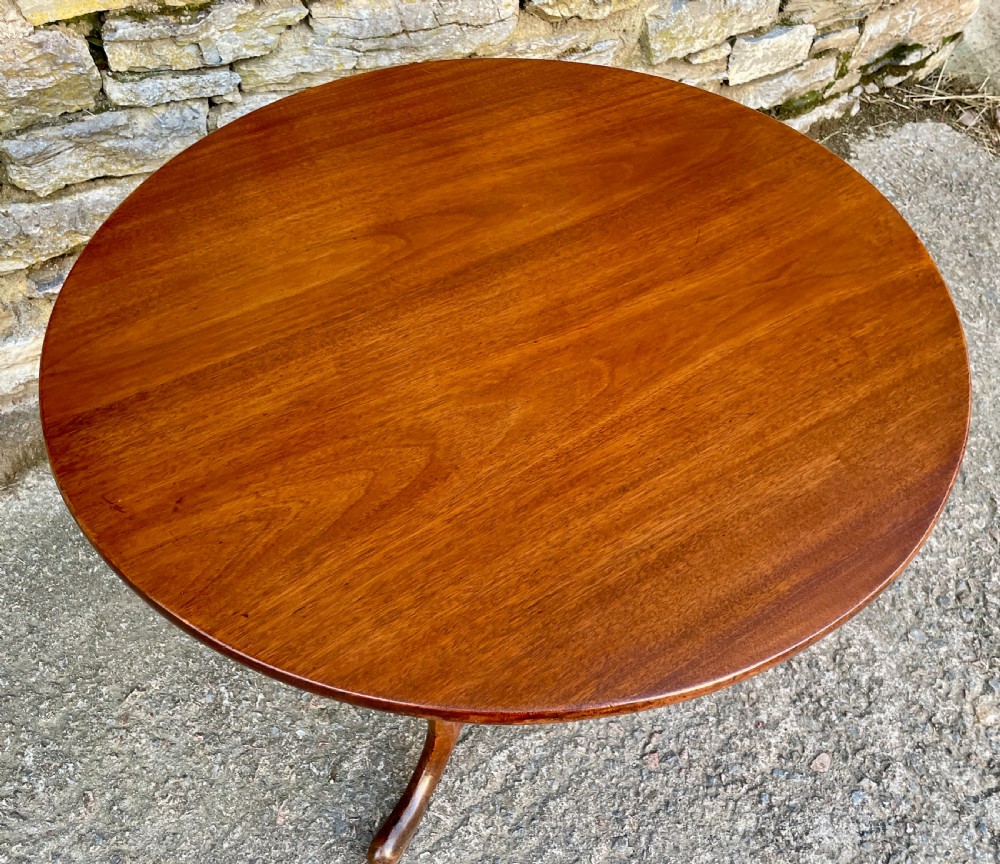 Georgian Mahogany Tilt Top Occasional Table View XX