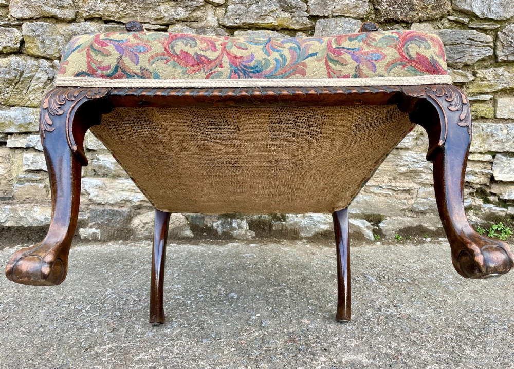 Antique Mahogany Framed Open Armchair View VII