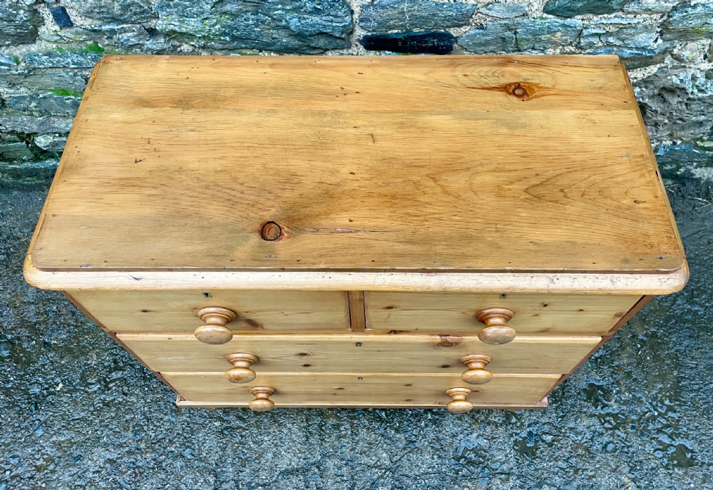 Antique Stripped Pine Chest of Drawers View III